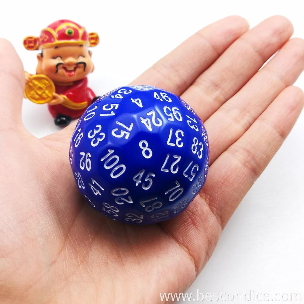 Solid Blue Polyhedral Dice D100 2 Solid Blue Polyhedral Dice D100 2